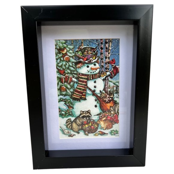 🌸6/$20🌸 Snowman Print in Black Frame - Picture 5 of 15